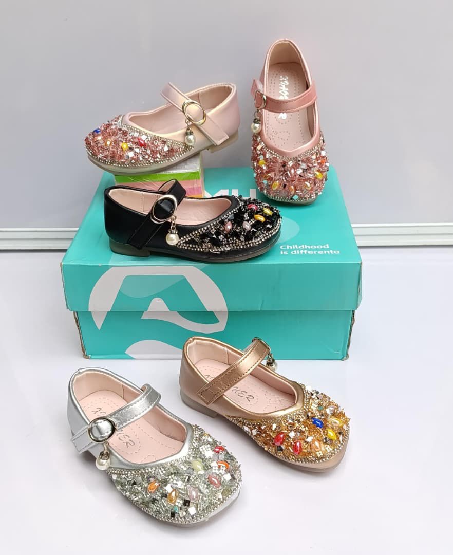 3b7bc7d8-09dc-4280-bcd1-ea375bdb56e8 KIDDIES FLAT STONE SHOE - Image 1