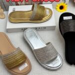 CLOVER STONED LOW WEDGE SLIPPERS