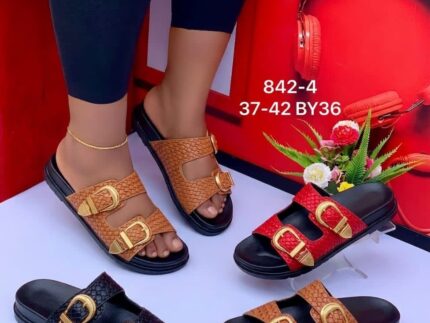 JUNYI 2BUCKLE LADIES SLIPPERS